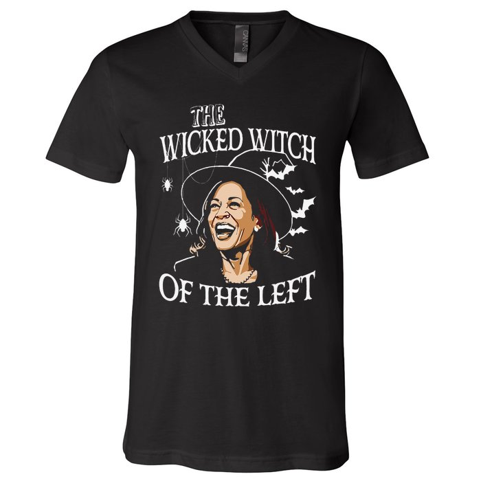 The Wicked Witch On The Left Funny Halloween Anti Harris V-Neck T-Shirt