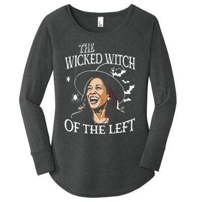 The Wicked Witch On The Left Funny Halloween Anti Harris Women's Perfect Tri Tunic Long Sleeve Shirt