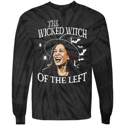 The Wicked Witch On The Left Funny Halloween Anti Harris Tie-Dye Long Sleeve Shirt