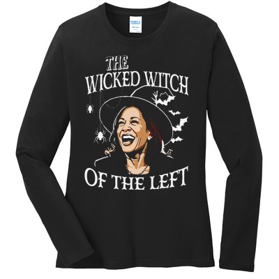 The Wicked Witch On The Left Funny Halloween Anti Harris Ladies Long Sleeve Shirt