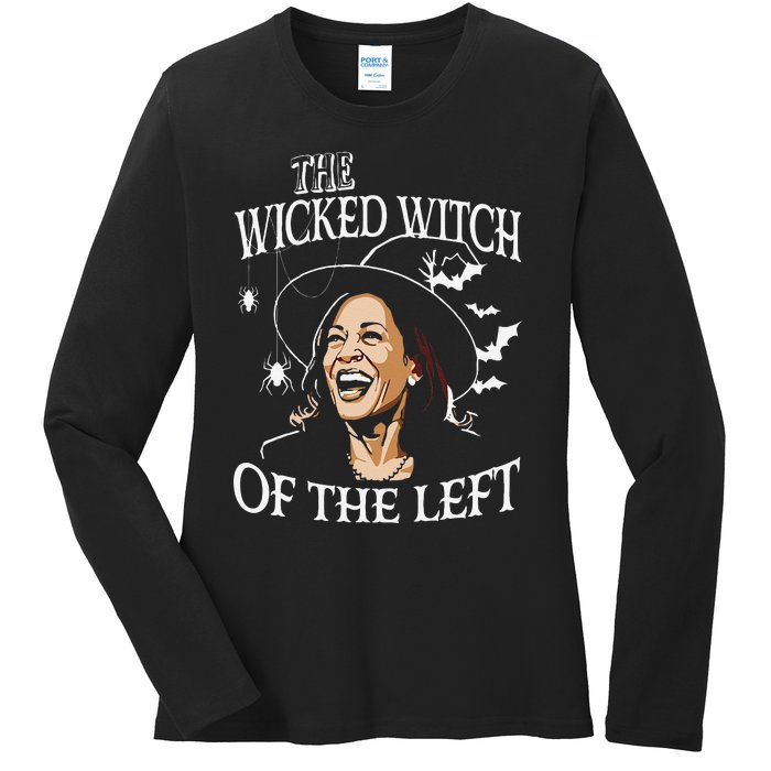 The Wicked Witch On The Left Funny Halloween Anti Harris Ladies Long Sleeve Shirt