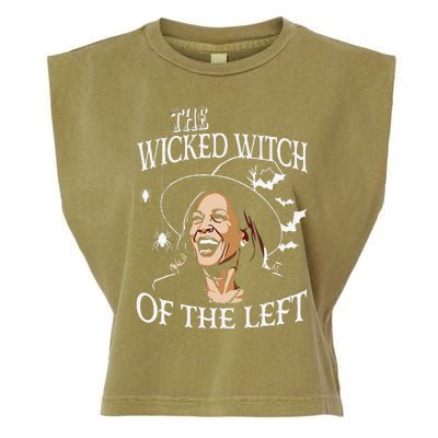 The Wicked Witch On The Left Funny Halloween Anti Harris Garment-Dyed Women's Muscle Tee