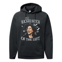 The Wicked Witch Of The Left Kamala Harris Halloween Witch Performance Fleece Hoodie