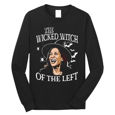 The Wicked Witch Of The Left Kamala Harris Halloween Witch Long Sleeve Shirt