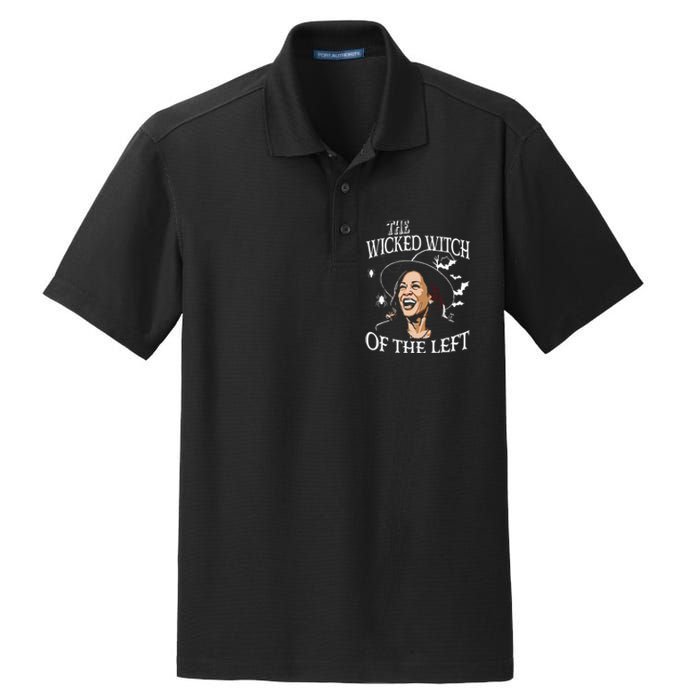 The Wicked Witch Of The Left Kamala Harris Halloween Witch Dry Zone Grid Polo