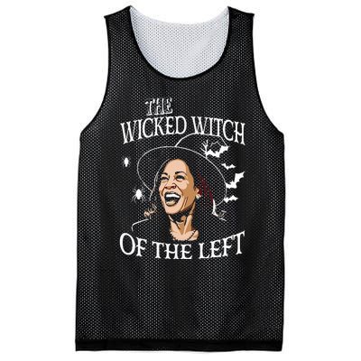 The Wicked Witch Of The Left Kamala Harris Halloween Witch Mesh Reversible Basketball Jersey Tank