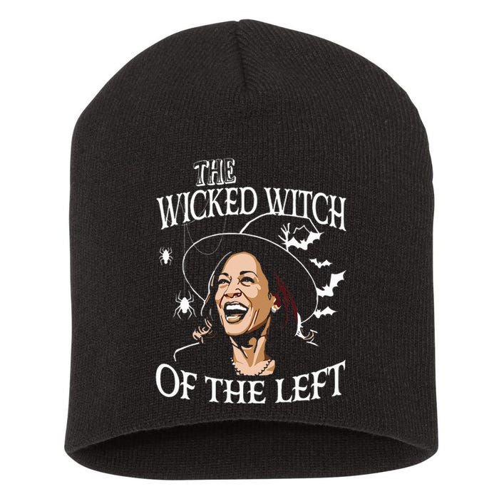 The Wicked Witch Of The Left Kamala Harris Halloween Witch Short Acrylic Beanie