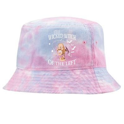 The Wicked Witch Of The Left Kamala Harris Halloween Witch Tie-Dyed Bucket Hat