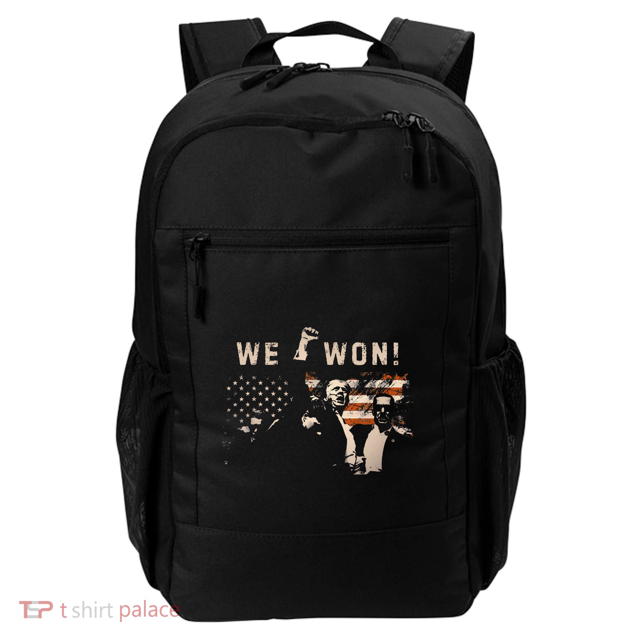 Trump We Won Wins Inauguration 47 Us President 2025 Election Daily Commute Backpack