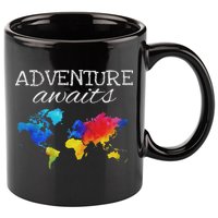 Travel Wanderlust World Map Adventure Traveler Gift 11oz C Handle Ceramic Mug