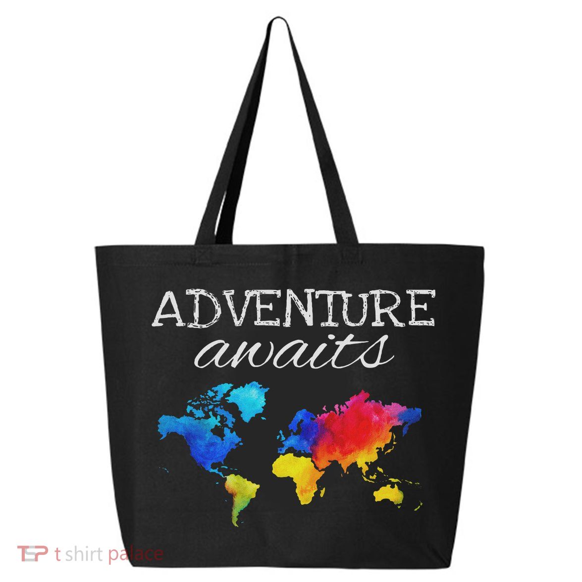 Travel Wanderlust World Map Adventure Traveler Gift 25L Jumbo Tote