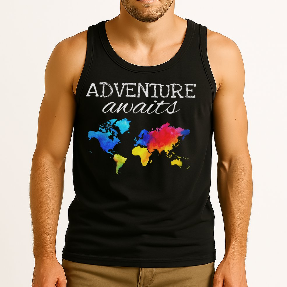 Travel Wanderlust World Map Adventure Traveler Gift Tank Top