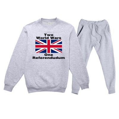 Two World Wars One Referendudum Premium Crewneck Sweatsuit Set