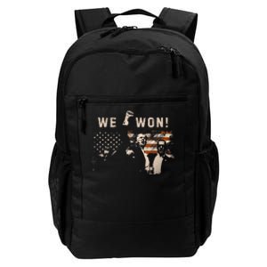 Trump We Won Wins Inauguration 47 Us President 2025 Election Daily Commute Backpack