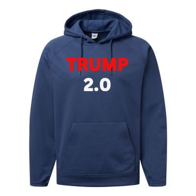 Trump Won Wins Again Winner Victory Headline 2024 Trump Won Performance Fleece Hoodie