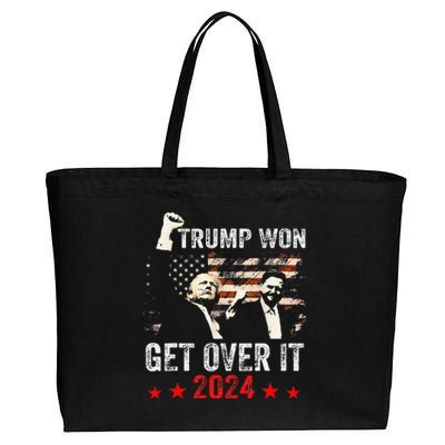 Trump We Won Wins Inauguration 47 Us President 2025 Election Cotton Canvas Jumbo Tote