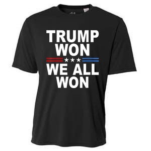 Trump Won We All Won 2024 Usa Flag Gift Cooling Performance Crew T-Shirt