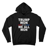 Trump Won We All Won 2024 Usa Flag Gift Hoodie