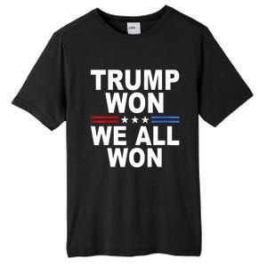 Trump Won We All Won 2024 Usa Flag Gift Tall Fusion ChromaSoft Performance T-Shirt