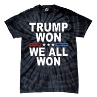 Trump Won We All Won 2024 Usa Flag Gift Tie-Dye T-Shirt