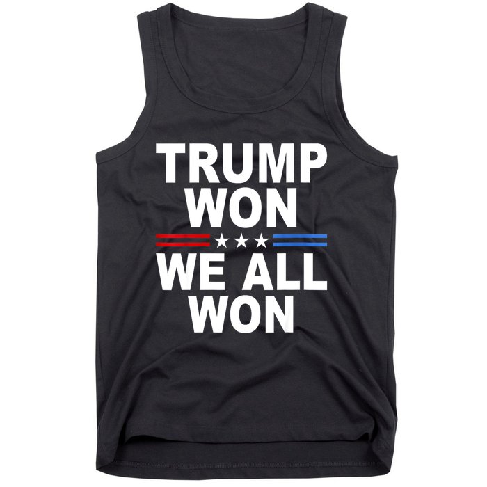 Trump Won We All Won 2024 Usa Flag Gift Tank Top