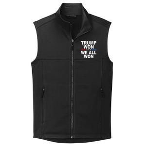 Trump Won We All Won 2024 Usa Flag Gift Collective Smooth Fleece Vest