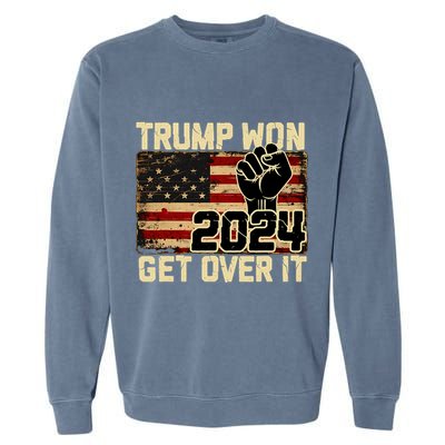 Trump We Won Wins Inauguration 47 Us President 2025 Election Garment-Dyed Sweatshirt