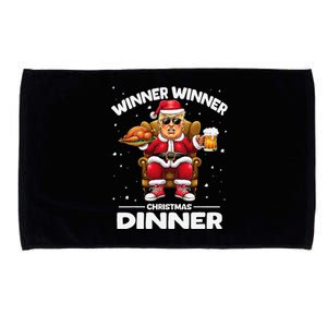 Trump Winner Winner Turkey Dinner Funny Trump Christmas Xmas Microfiber Hand Towel