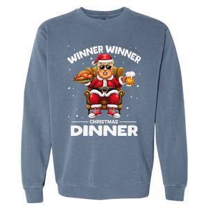 Trump Winner Winner Turkey Dinner Funny Trump Christmas Xmas Garment-Dyed Sweatshirt