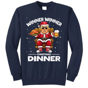 Trump Winner Winner Turkey Dinner Funny Trump Christmas Xmas Tall Sweatshirt