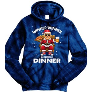 Trump Winner Winner Turkey Dinner Funny Trump Christmas Xmas Tie Dye Hoodie