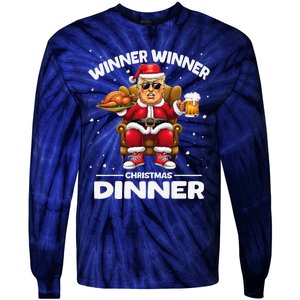 Trump Winner Winner Turkey Dinner Funny Trump Christmas Xmas Tie-Dye Long Sleeve Shirt