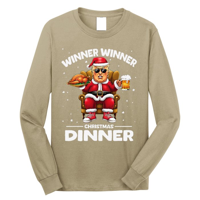 Trump Winner Winner Turkey Dinner Funny Trump Christmas Xmas Long Sleeve Shirt