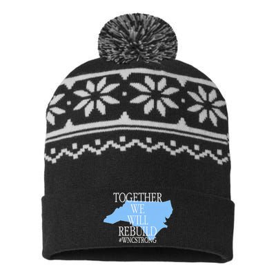 Together We Will Rebuild Wnc Strong USA-Made Snowflake Beanie