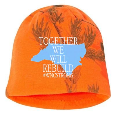 Together We Will Rebuild Wnc Strong Kati - Camo Knit Beanie