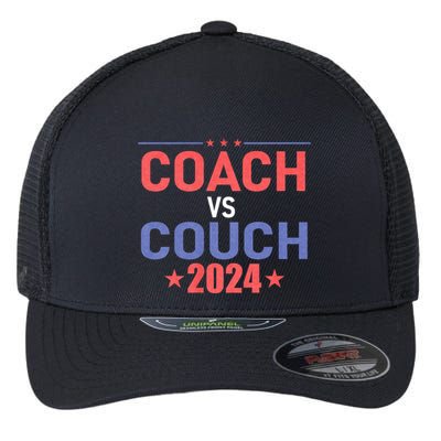 Tim Walz Waltz Vs Jd Vance 2024 Coach Vs Couch Flexfit Unipanel Trucker Cap