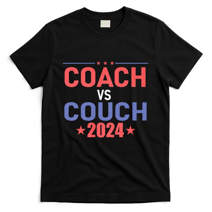 Tim Walz Waltz Vs Jd Vance 2024 Coach Vs Couch T-Shirt