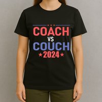 Tim Walz Waltz Vs Jd Vance 2024 Coach Vs Couch T-Shirt