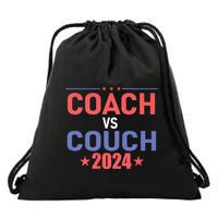 Tim Walz Waltz Vs Jd Vance 2024 Coach Vs Couch Drawstring Bag
