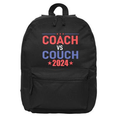 Tim Walz Waltz Vs Jd Vance 2024 Coach Vs Couch 16 in Basic Backpack