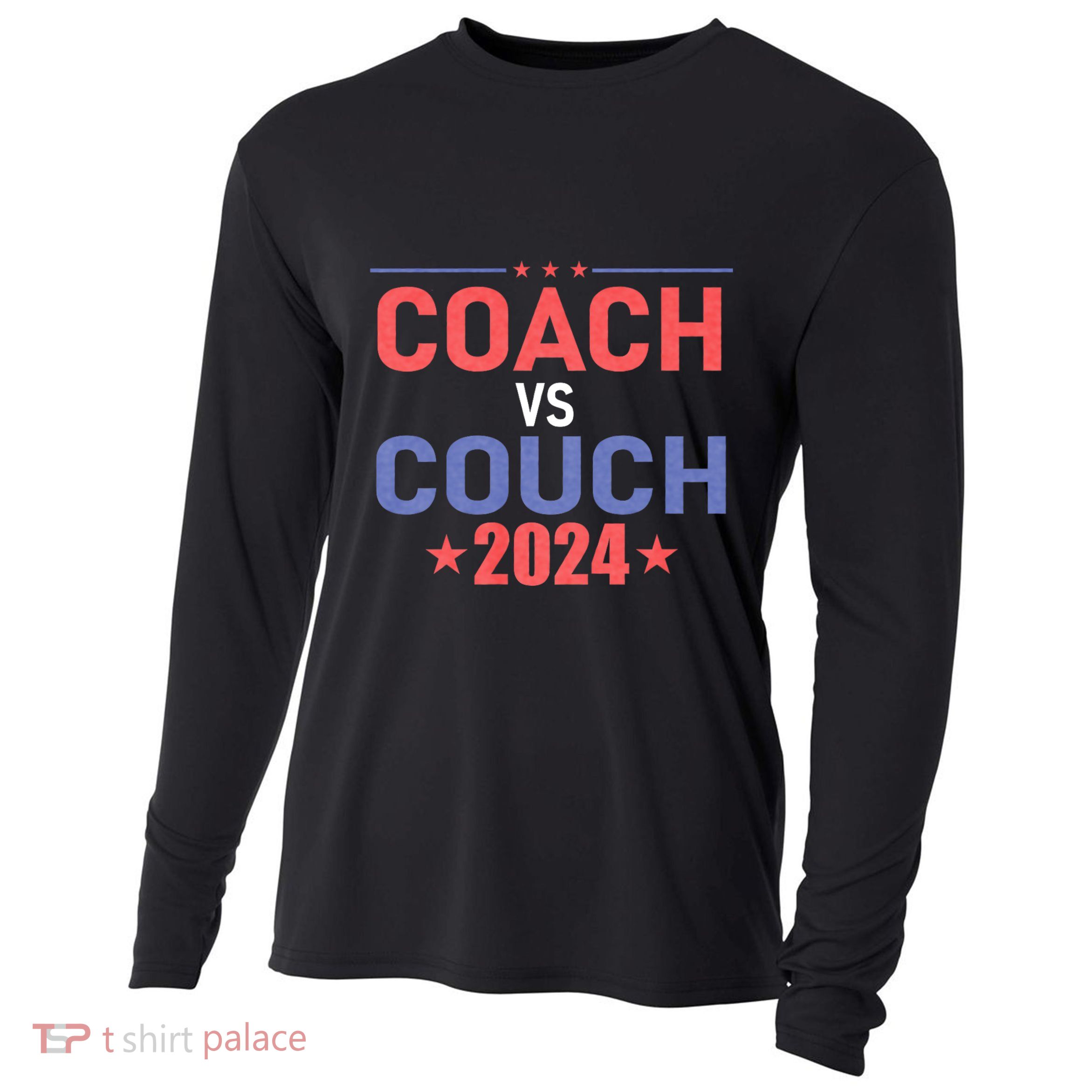 Tim Walz Waltz Vs Jd Vance 2024 Coach Vs Couch Cooling Performance Long Sleeve Crew
