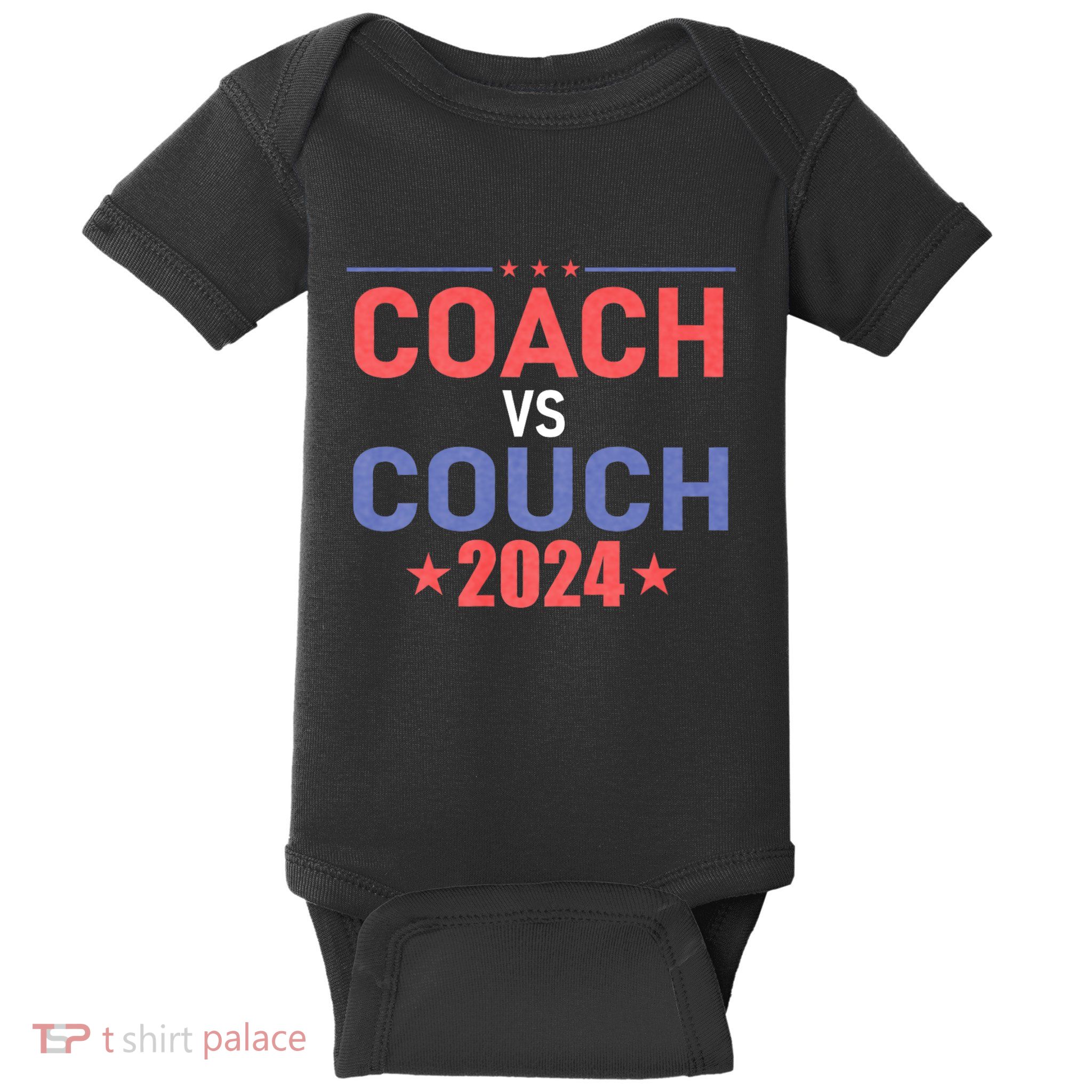 Tim Walz Waltz Vs Jd Vance 2024 Coach Vs Couch Baby Bodysuit