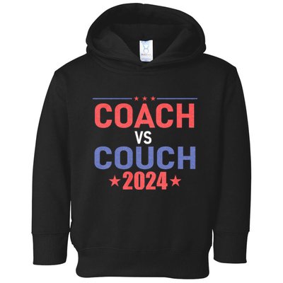 Tim Walz Waltz Vs Jd Vance 2024 Coach Vs Couch Toddler Hoodie