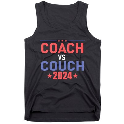 Tim Walz Waltz Vs Jd Vance 2024 Coach Vs Couch Tank Top