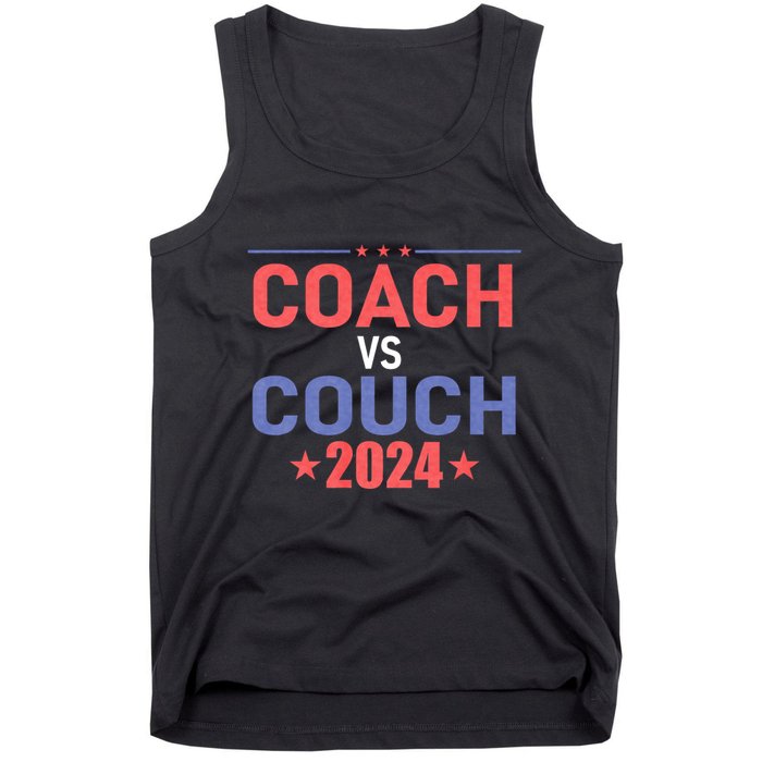 Tim Walz Waltz Vs Jd Vance 2024 Coach Vs Couch Tank Top