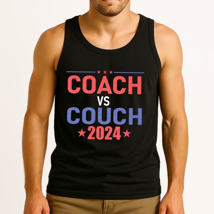 Tim Walz Waltz Vs Jd Vance 2024 Coach Vs Couch Tank Top