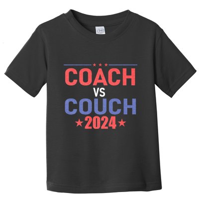 Tim Walz Waltz Vs Jd Vance 2024 Coach Vs Couch Toddler T-Shirt