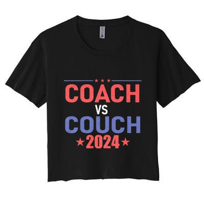Tim Walz Waltz Vs Jd Vance 2024 Coach Vs Couch Crop Top