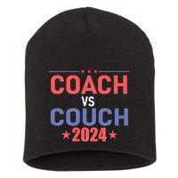 Tim Walz Waltz Vs Jd Vance 2024 Coach Vs Couch Short Acrylic Beanie