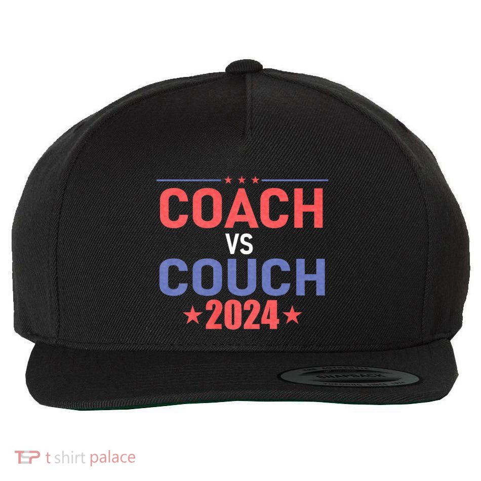 Tim Walz Waltz Vs Jd Vance 2024 Coach Vs Couch Wool Snapback Cap